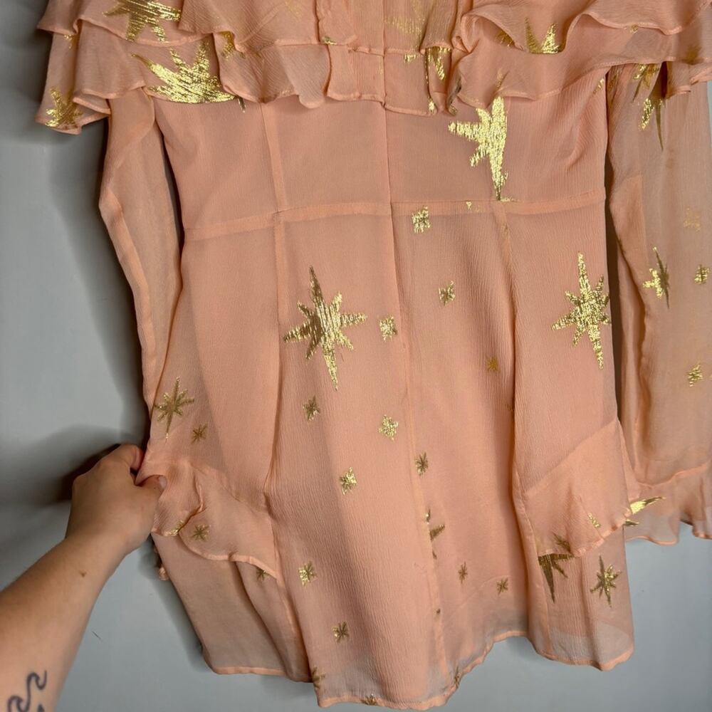 For Love & Lemons Gilded Star Mini Dress - Picture 10 of 12